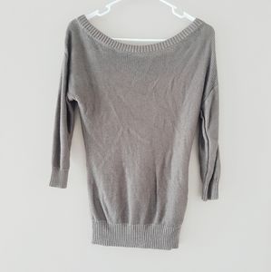 Bebe Tan and Golden Gray Knitted Sweater